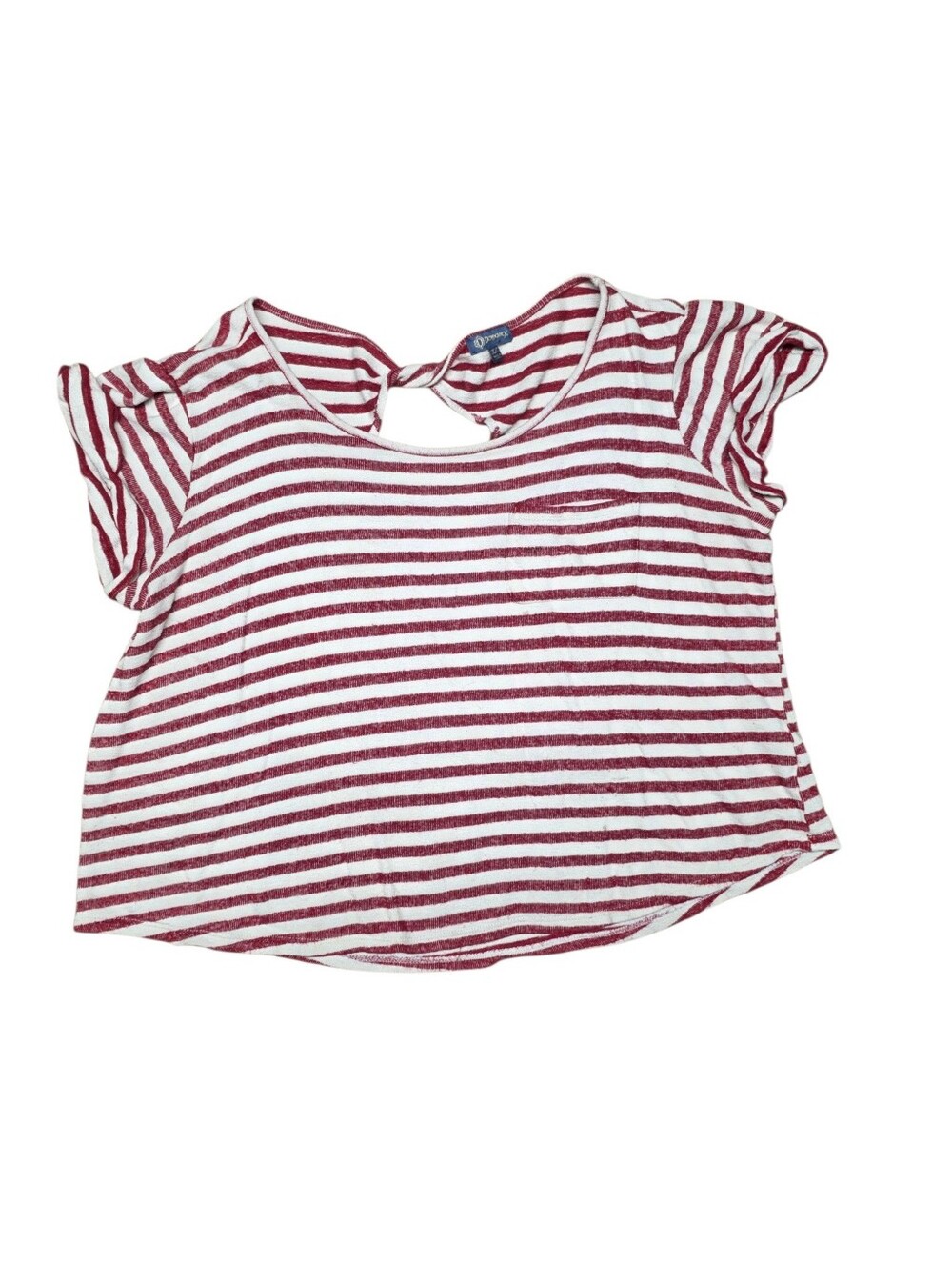 Democracy Red & White Striped Crop Top XL